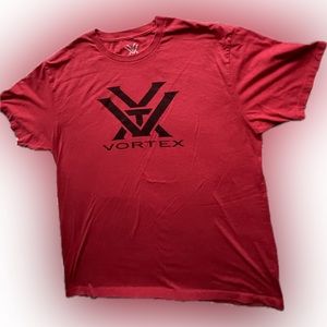 Men’s VORTEX Core Logo Short Sleeve T-Shirt Red- XL